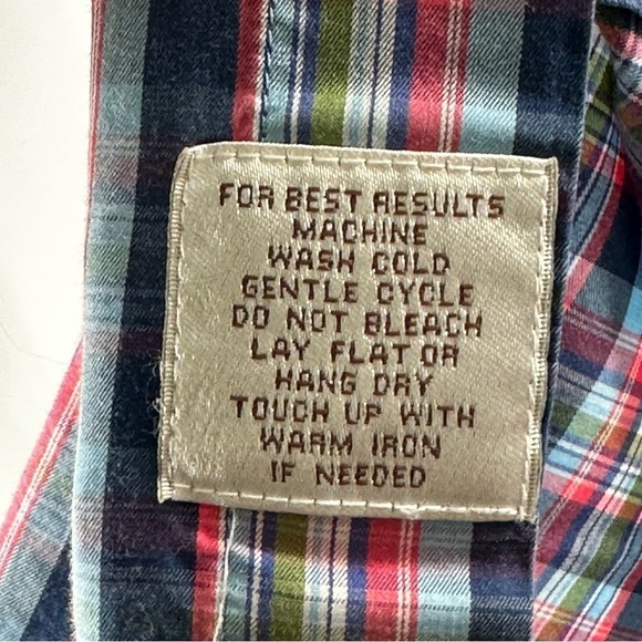 Peter Millar Seaside Finish Plaid Cotton Button Down Men's Size Large - Picture 8 of 8